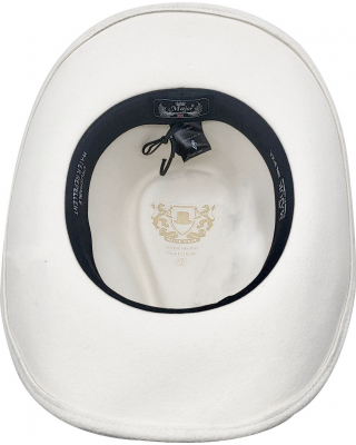 Wool Felt Western White Concho Hat