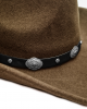 Wool Felt Western Brown Concho Hat