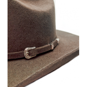 Wool Felt Buckle Hat Band Western Brown Hat  Wool Felt Buckle Hat Band Western Brown Hat