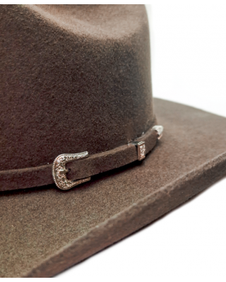 Wool Buckle Brown Hat