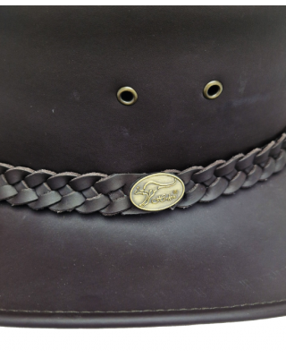 Leather Western Hat - Outback Trailblazer Australian Brown