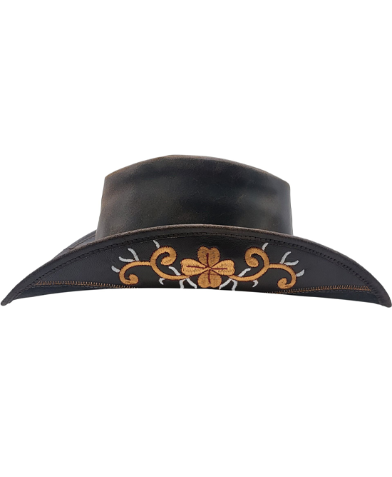 Leather Western Hat - Flowers Leather Western Hat - Flowers