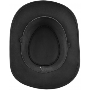 Leather Western Hat - Australian Black Leather Western Hat - Australian Black