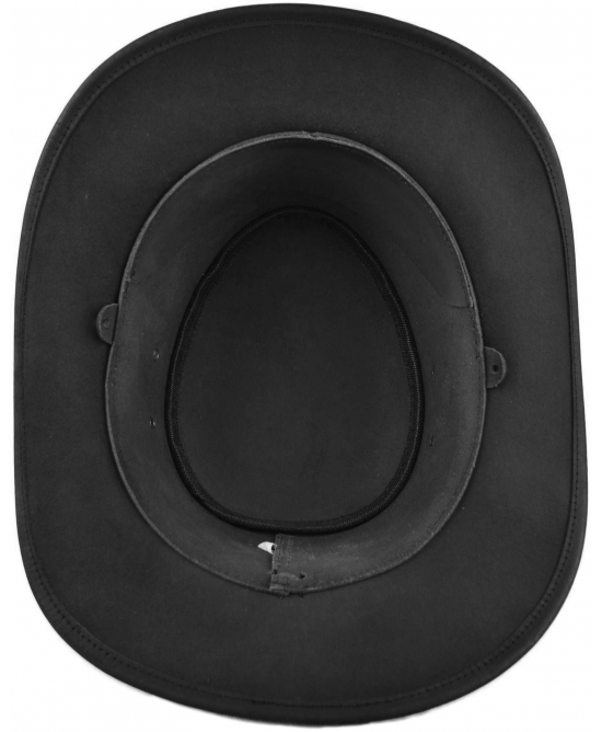 Leather Western Hat - Australian Black