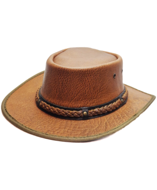 Leather Western Hat - Tan 