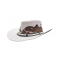 Leather Cowhide Western Hat - White