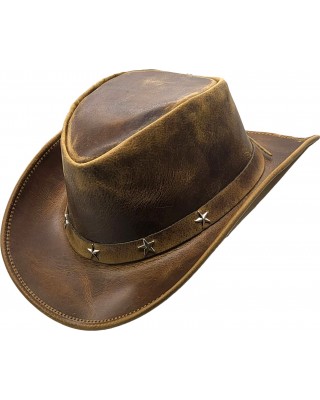 Leather Western Hat - Stars