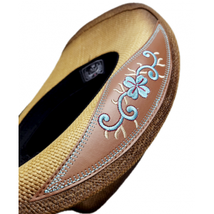 Straw Western Hat Brown with Turquoise Stone