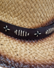 Straw Western Hat Brown Hatband