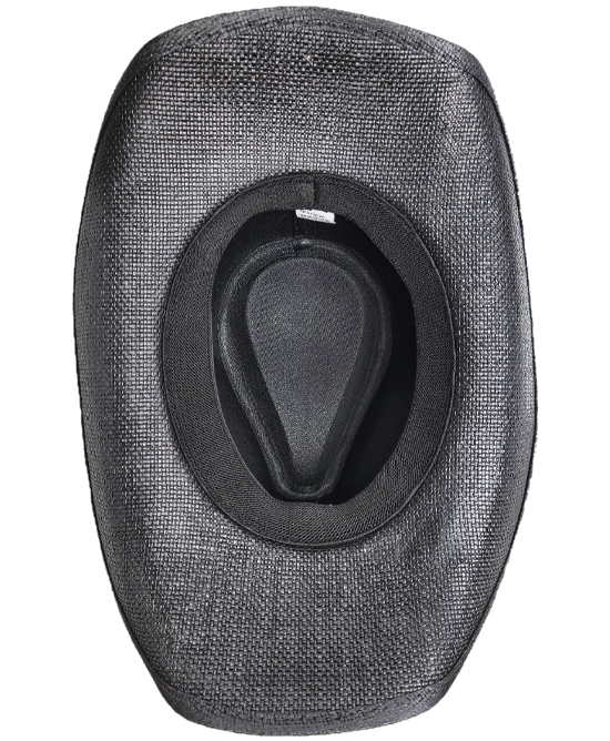 Straw Western Hat Turquoise Beads Black Straw Western Hat Turquoise Beads Black