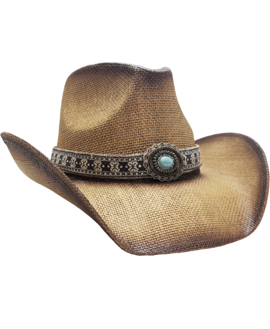 Straw Western Turquoise