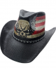 Straw Western Skull US Flag Straw Western Skull US Flag