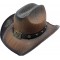 Straw Western Eagle Hatband Brown