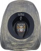 Straw Western Hat Steer Distressed Black