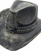 Straw Western Hat Steer Distressed Black Straw Western Hat Steer Distressed Black