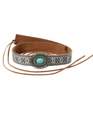 Stars & Stripes - Hat Band - Aztec Turquoise
