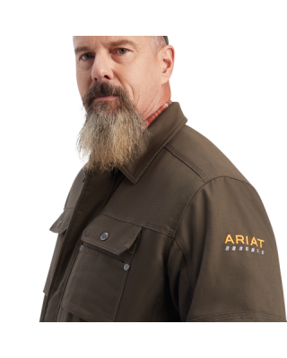 Ariat - Rebar DuraCanvas Sherpa-Lined Coat Brown