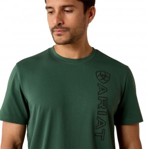 Ariat - Vertical Logo Green T-Shirt