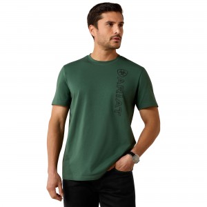Ariat - Vertical Logo Green T-Shirt