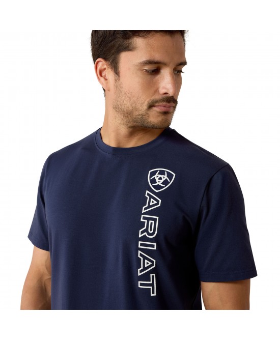 Ariat - Vertical Logo Navy T-Shirt