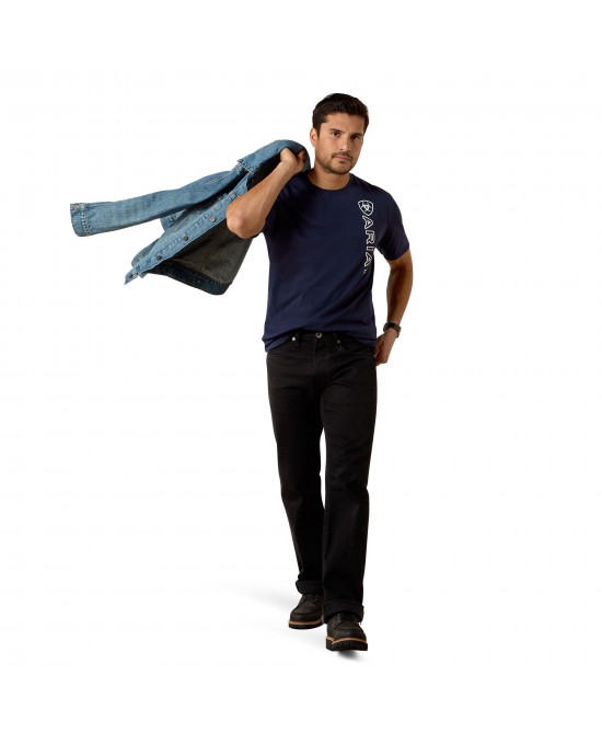 Ariat - Vertical Logo Navy T-Shirt