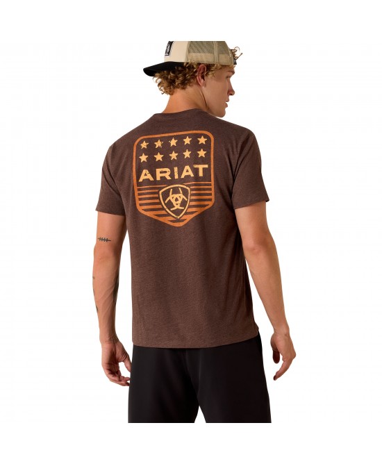 Ariat - Stripe Patriotic Badge T-Shirt Brown Ariat - Stripe Patriotic Badge T-Shirt Brown
