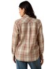 Ariat - Billie Jean White Pepper Coral Plaid Western Shirt