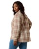 Ariat - Billie Jean White Pepper Coral Plaid Western Shirt