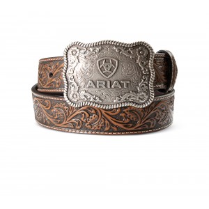 Leather Belt - Ariat Leather Cow Buckle Belt Leather Belt - Ariat Leather Cow Buckle Belt