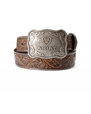 Leather Belt - Ariat Leather Cow Buckle Belt