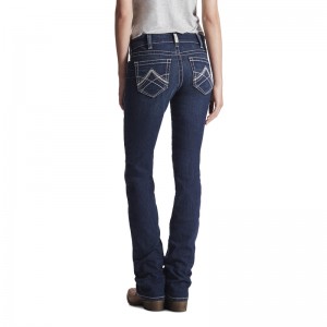 Ariat - R.E.A.L. Mid Rise Icon Stackable Straight Leg Jeans