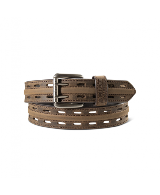 Leather Belt - Ariat Work Double Prong — Non-Removable Buckle Leather Belt - Ariat Work Double Prong — Non-Removable Buckle