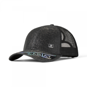 Trucker Hat - Ariat Messy Bun Glitter Cap