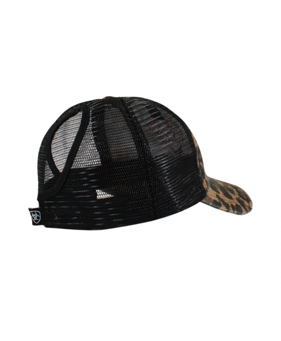 Trucker Hat -  Embossed Logo Cheetah Print