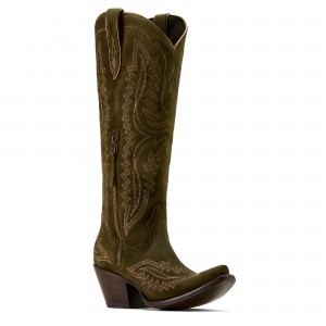 Ariat - Casanova Suede Green X Toe Western Boot
