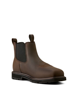 Ariat - GroundRancher Chelsea Wide Square Toe Steel Toe Work Boot