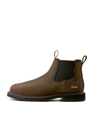 Ariat - GroundRancher Chelsea Wide Square Toe Steel Toe Work Boot