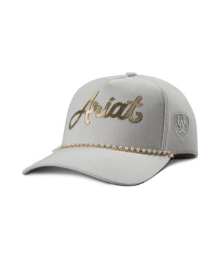 Trucker Hat -  Ariat Script With Pearl Rope Brim Cap