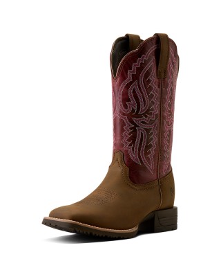 Ariat - Hybrid Ranchwork Berry Wide Square Toe Western Boot