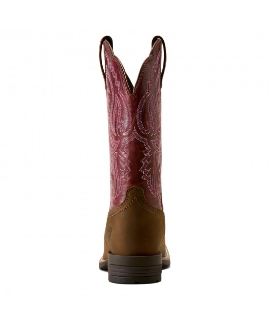 Ariat - Hybrid Ranchwork Berry Wide Square Toe Western Boot Ariat - Hybrid Ranchwork Berry Wide Square Toe Western Boot