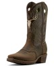 Ariat -  Hybrid Roughstock Antler Cowboy Boot