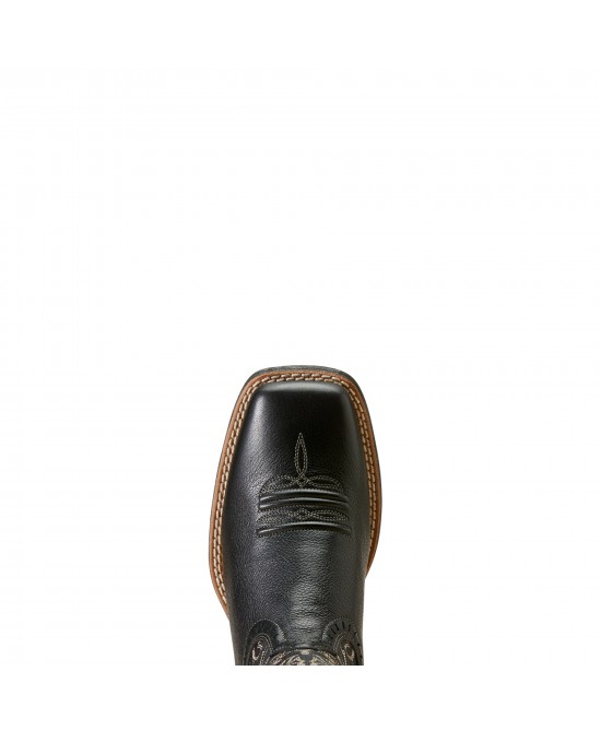 Ariat - Round Up Black Remuda Wide Square Toe Western Boot Ariat - Round Up Black Remuda Wide Square Toe Western Boot