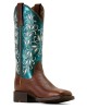 Ariat - Round Up Holly Wide Square Toe Turquoise Western Boot Ariat - Round Up Holly Wide Square Toe Turquoise Western Boot