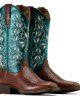 Ariat - Round Up Holly Wide Square Toe Turquoise Western Boot Ariat - Round Up Holly Wide Square Toe Turquoise Western Boot