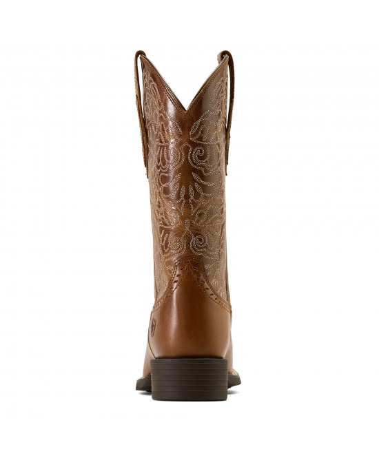 Ariat - Round Up Brown Remuda Wide Square Toe Western Boot Ariat - Round Up Brown Remuda Wide Square Toe Western Boot