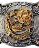 Belt Buckle - Cowgirl Silver and Gold