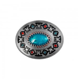 Belt Buckle - Aztec Turquoise Stone Belt Buckle - Aztec Turquoise Stone