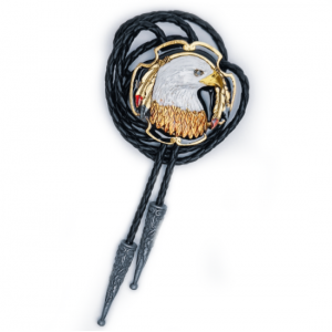 Bolo Tie - Eagle Black Gold