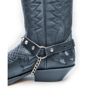 Boot Straps - Conical Stud Black - Thick