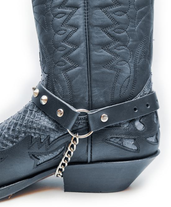 Boot Straps - Conical Stud Black - Thick Boot Straps - Conical Stud Black - Thick